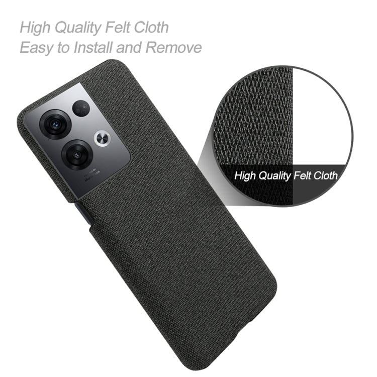 For OPPO Reno8 Pro+ Cloth Coated Hard Plastic Phone Case