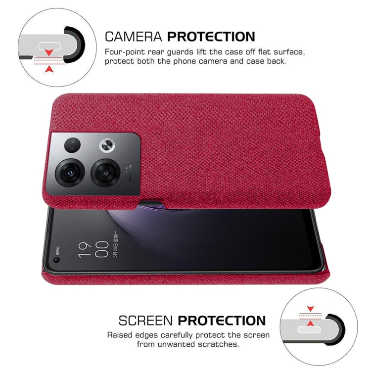 For OPPO Reno8 Pro+ Cloth Coated Hard Plastic Phone Case