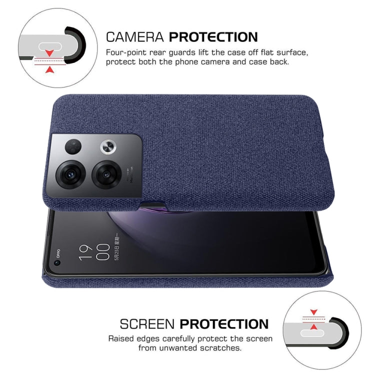 For OPPO Reno8 Pro+ Cloth Coated Hard Plastic Phone Case