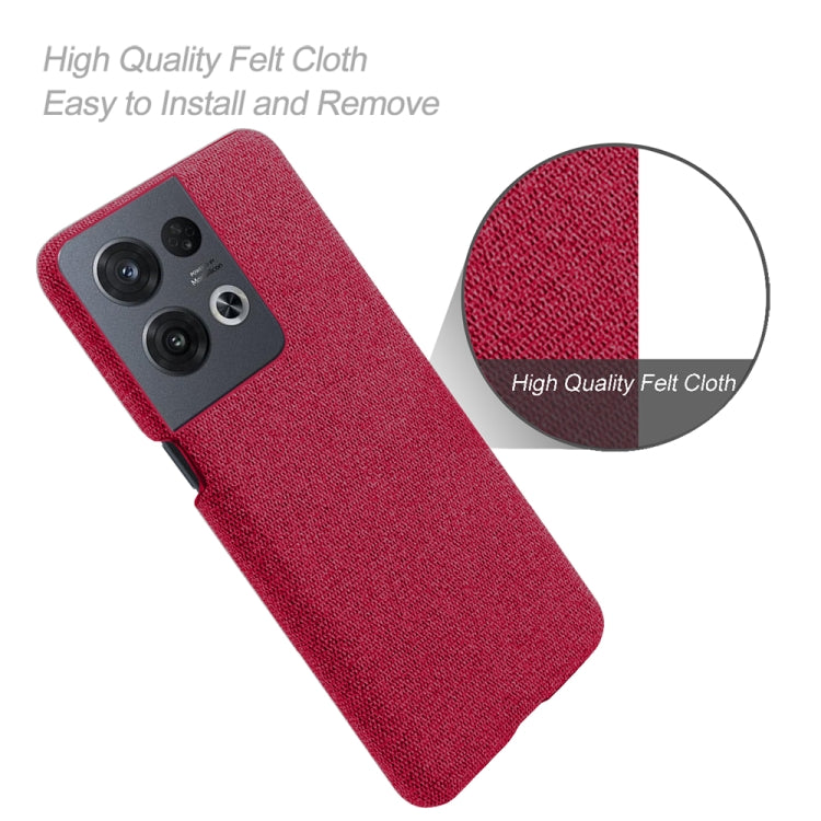 For OPPO Reno8 Pro Cloth Coated Hard Plastic Phone Case