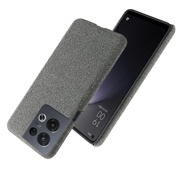 For OPPO Reno8 Pro Cloth Coated Hard Plastic Phone Case