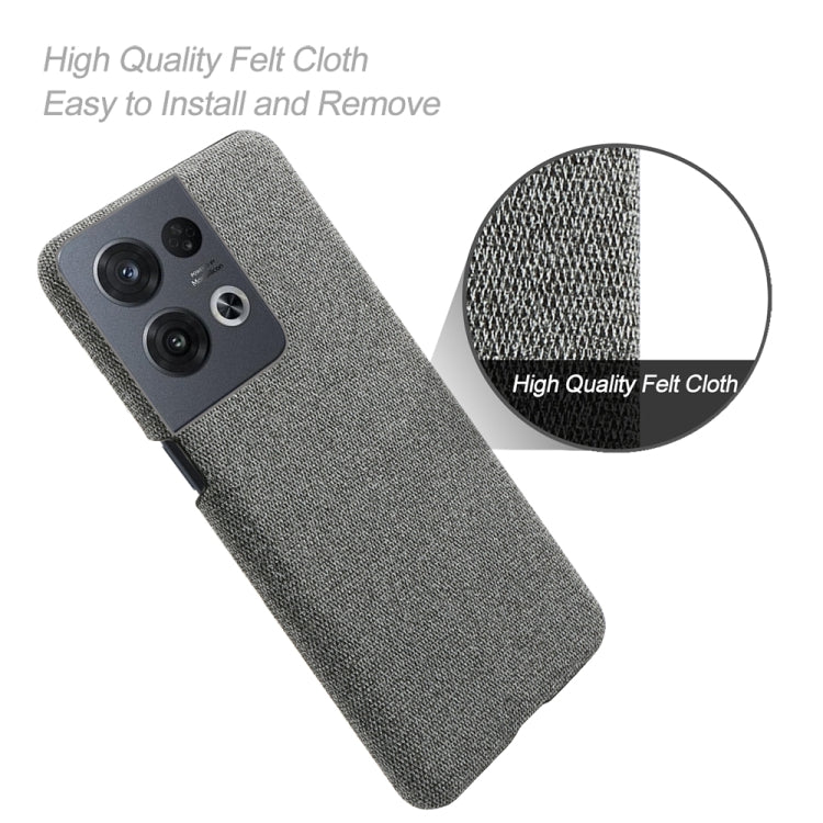 For OPPO Reno8 Pro Cloth Coated Hard Plastic Phone Case