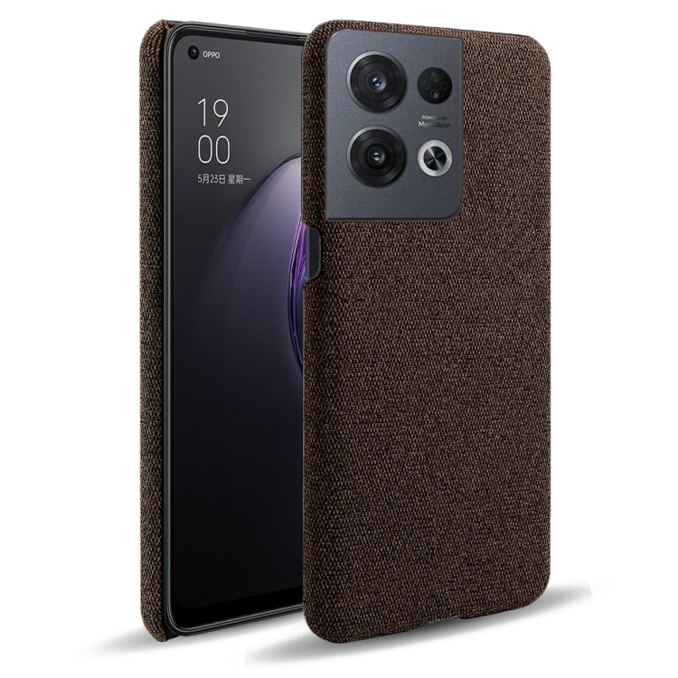 For OPPO Reno8 Pro Cloth Coated Hard Plastic Phone Case