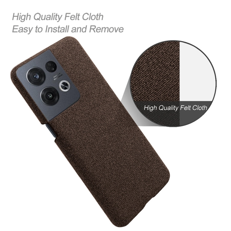 For OPPO Reno8 Pro Cloth Coated Hard Plastic Phone Case