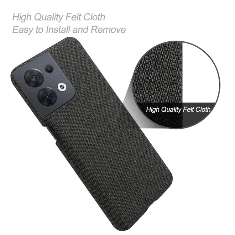 For OPPO Reno8 Cloth Coated Hard Plastic Phone Case