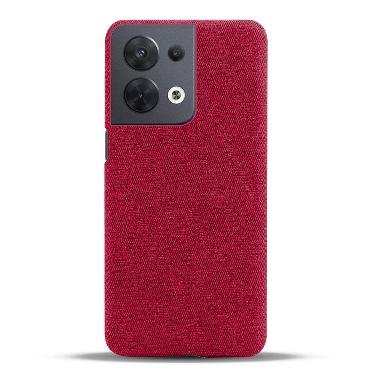 For OPPO Reno8 Cloth Coated Hard Plastic Phone Case