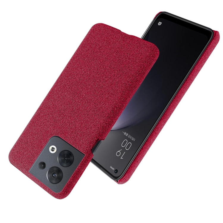 For OPPO Reno8 Cloth Coated Hard Plastic Phone Case