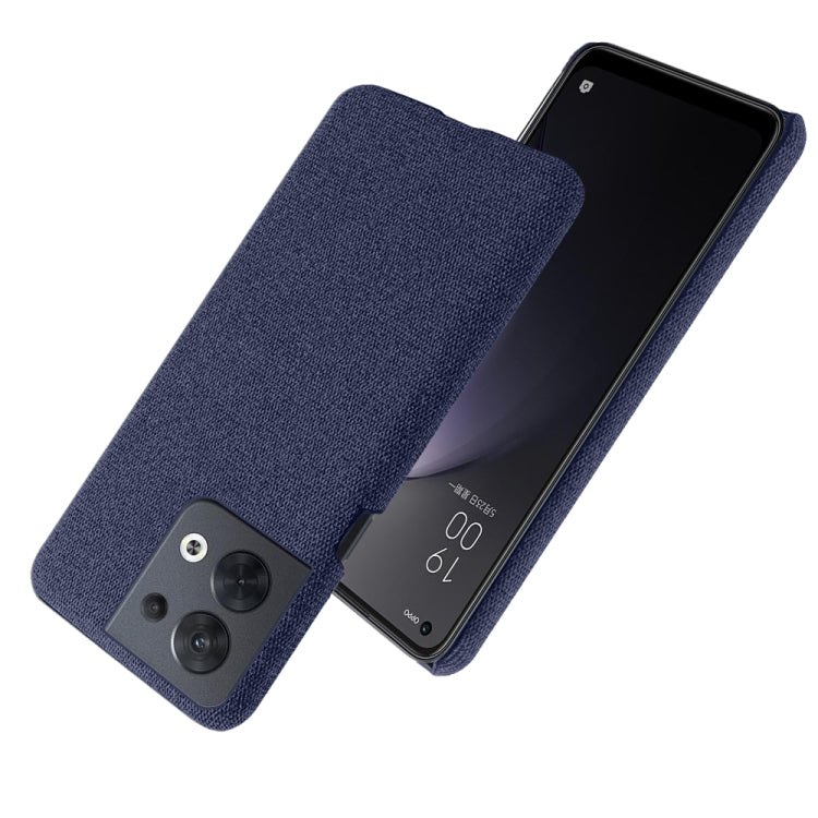 For OPPO Reno8 Cloth Coated Hard Plastic Phone Case