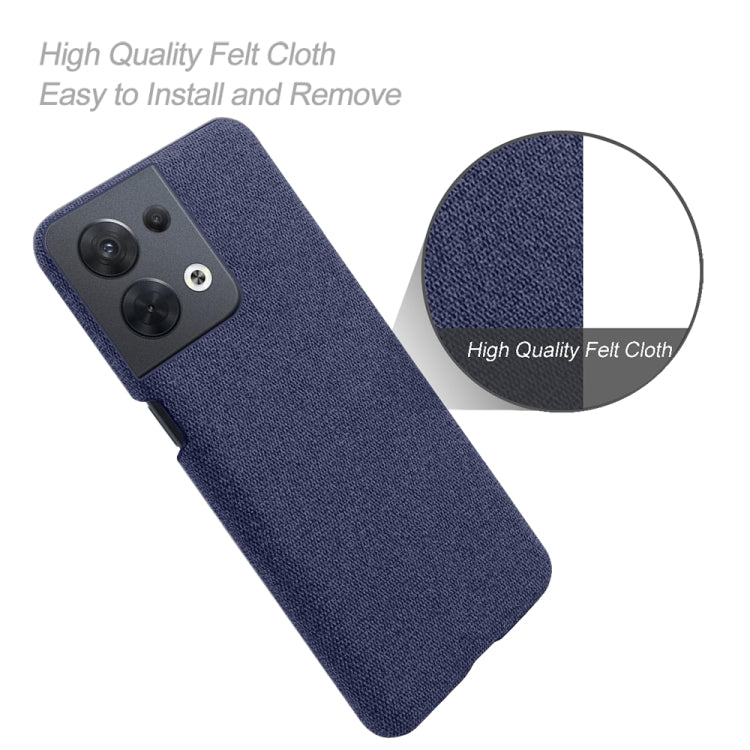 For OPPO Reno8 Cloth Coated Hard Plastic Phone Case