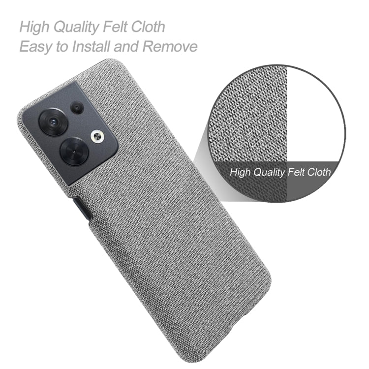 For OPPO Reno8 Cloth Coated Hard Plastic Phone Case