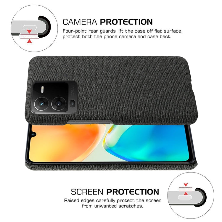 For vivo S15 Pro Cloth Coated Hard Plastic Phone Case