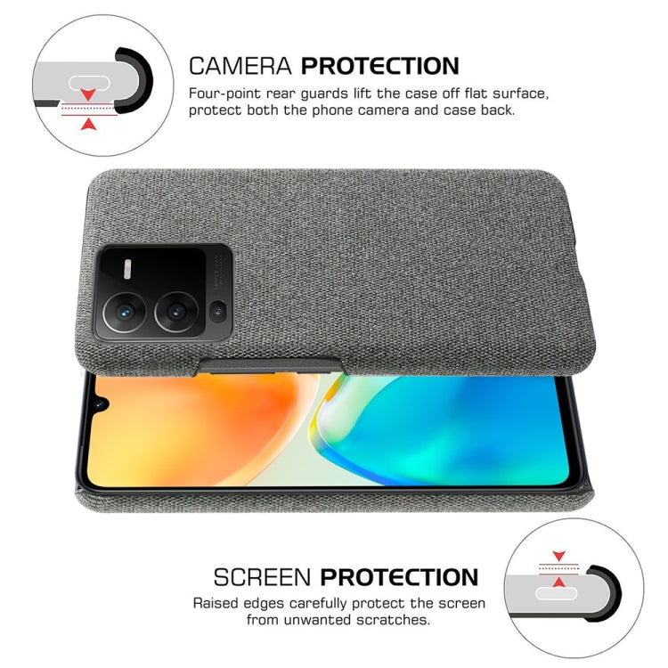 For vivo S15 Cloth Coated Hard Plastic Phone Case