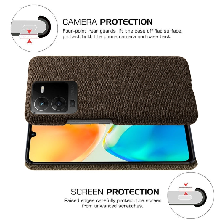 For vivo S15 Cloth Coated Hard Plastic Phone Case