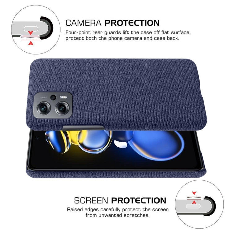 For Xiaomi Redmi Note 11T Pro+ Cloth Coated Hard Plastic Phone Case