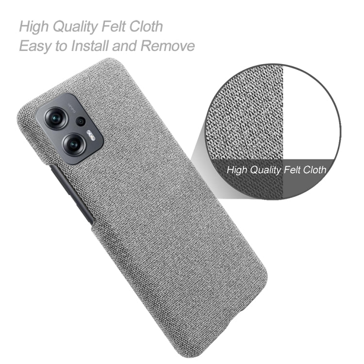 For Xiaomi Redmi Note 11T Pro+ Cloth Coated Hard Plastic Phone Case