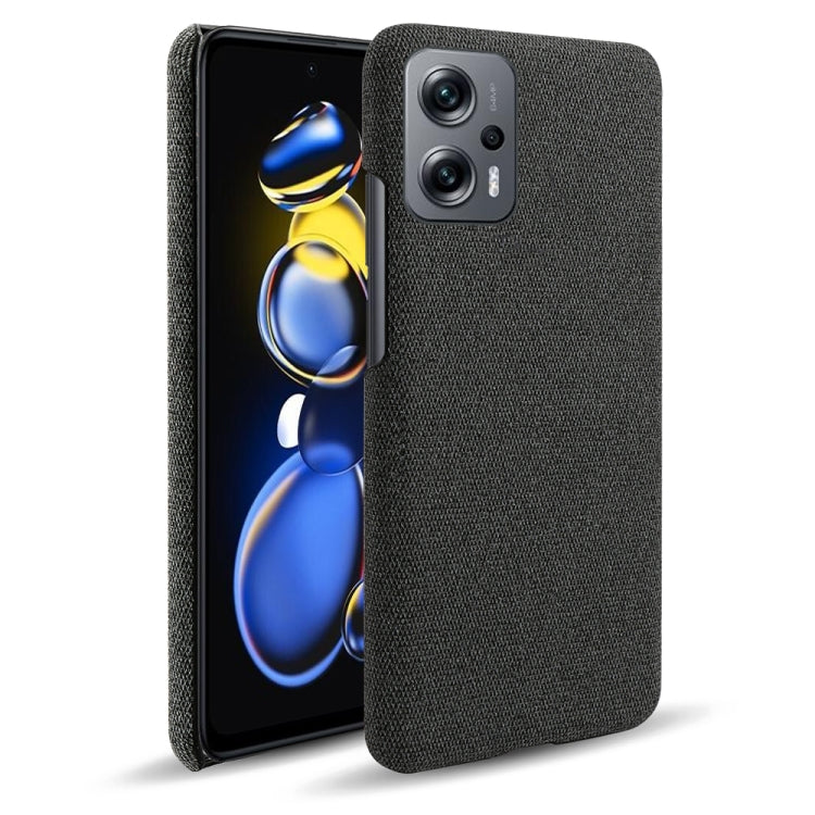 For Xiaomi Redmi Note 11T Pro Cloth Coated Hard Plastic Phone Case