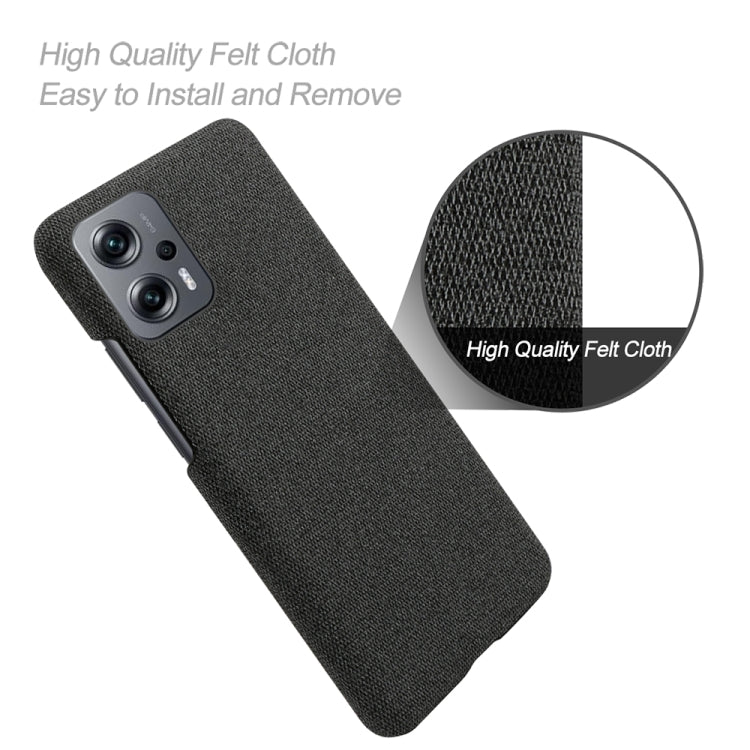For Xiaomi Redmi Note 11T Pro Cloth Coated Hard Plastic Phone Case