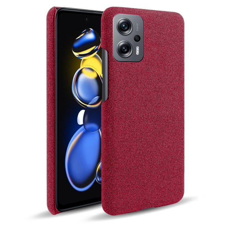 For Xiaomi Redmi Note 11T Pro Cloth Coated Hard Plastic Phone Case