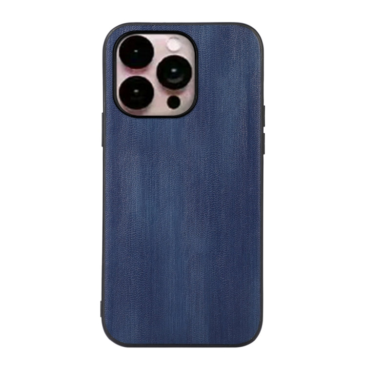 For iPhone 14 Pro Max Yellow Cow Texture PU Phone Case