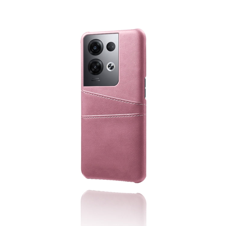 For OPPO Reno8 Pro+ Dual Card Slots Calf Texture PC + PU Phone Case