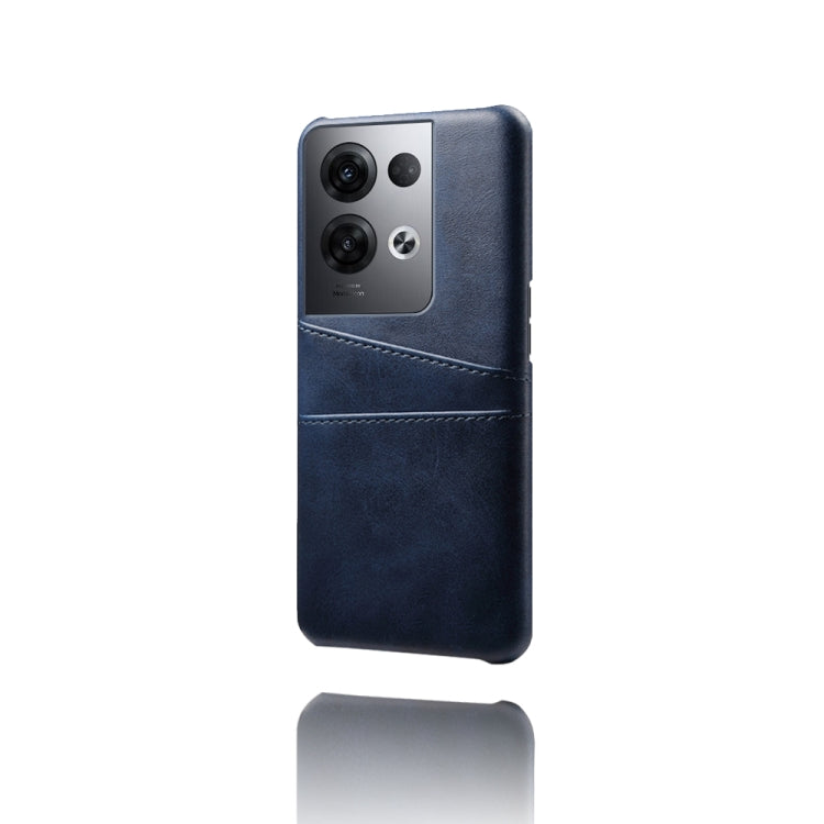 For OPPO Reno8 Pro+ Dual Card Slots Calf Texture PC + PU Phone Case