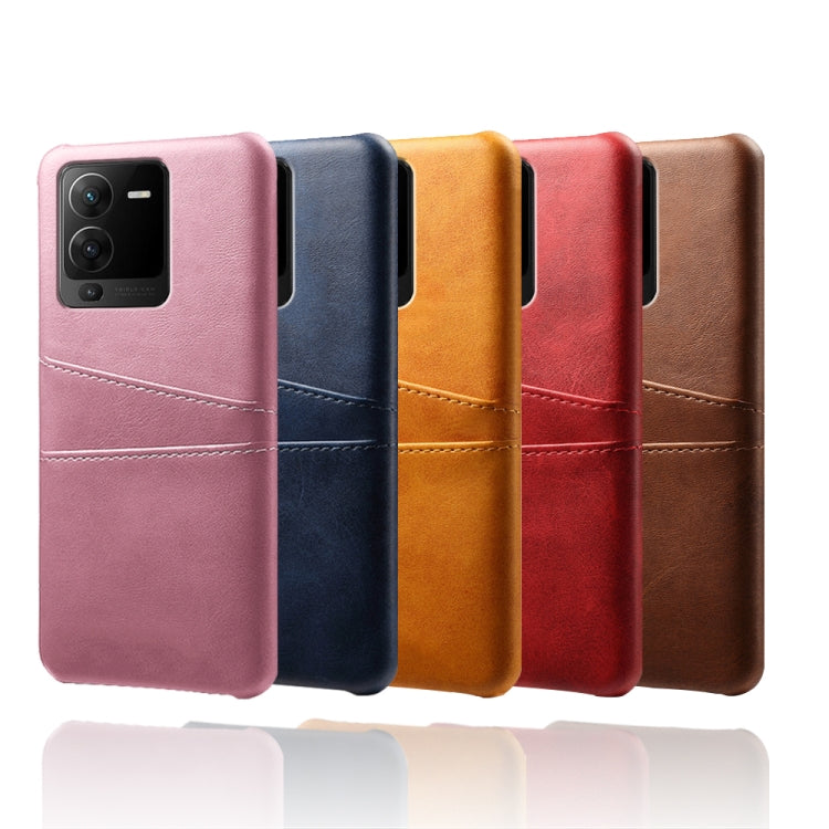For vivo S15 Pro Dual Card Slots Calf Texture PC + PU Phone Case