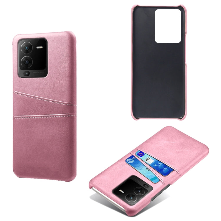 For vivo S15 Pro Dual Card Slots Calf Texture PC + PU Phone Case