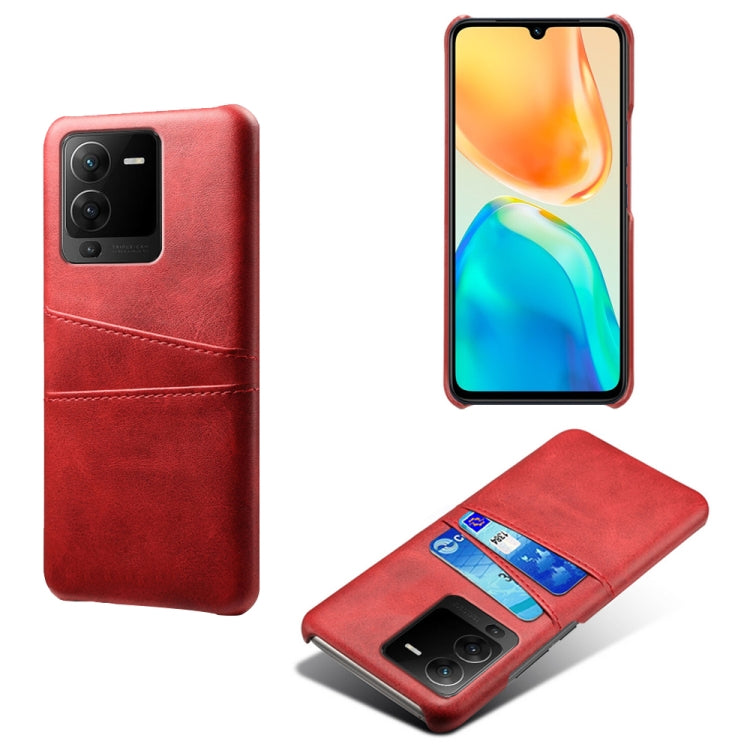 For vivo S15 Pro Dual Card Slots Calf Texture PC + PU Phone Case