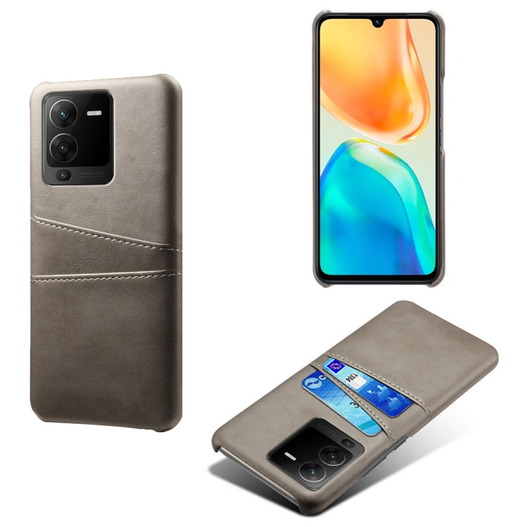 For vivo S15 Pro Dual Card Slots Calf Texture PC + PU Phone Case