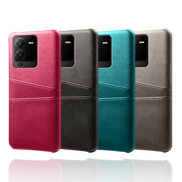 For vivo S15 Pro Dual Card Slots Calf Texture PC + PU Phone Case