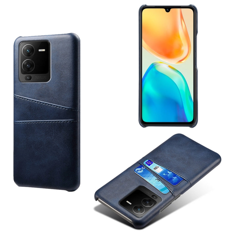 For vivo S15 Pro Dual Card Slots Calf Texture PC + PU Phone Case