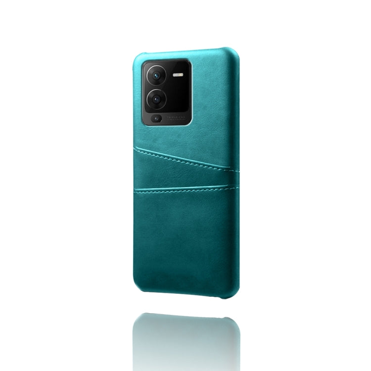 For vivo S15 Pro Dual Card Slots Calf Texture PC + PU Phone Case