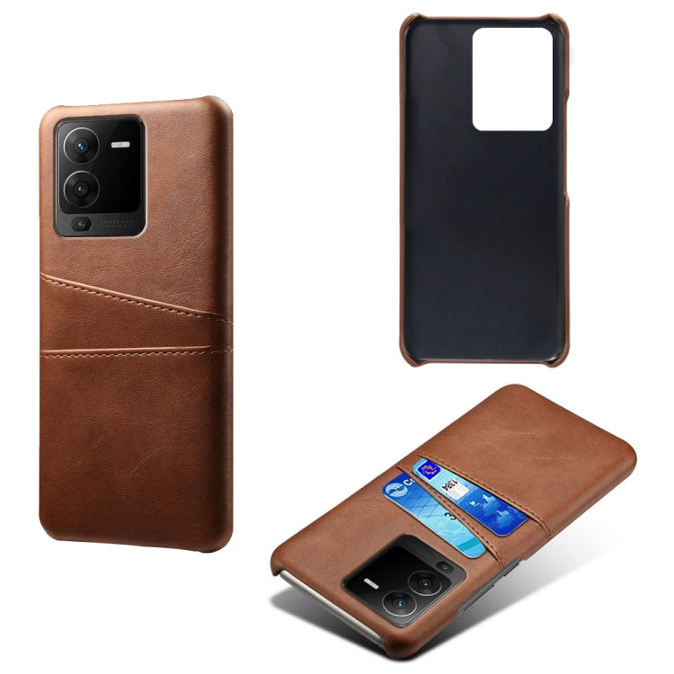 For vivo S15 Pro Dual Card Slots Calf Texture PC + PU Phone Case