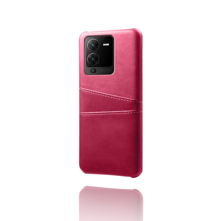 For vivo S15 Dual Card Slots Calf Texture PC + PU Phone Case