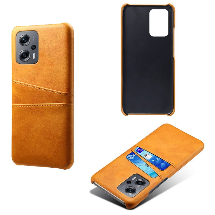 For Xiaomi Redmi Note 11T Pro+ Dual Card Slots Calf Texture PC + PU Phone Case