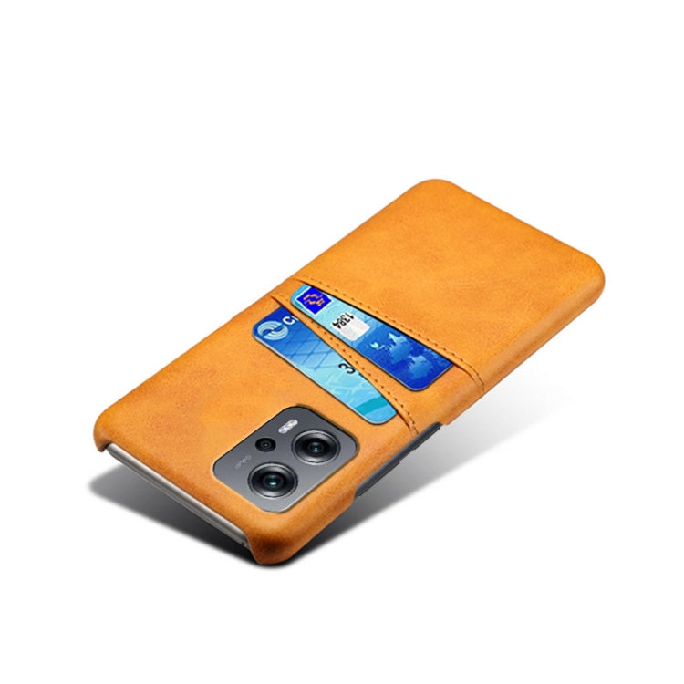 For Xiaomi Redmi Note 11T Pro+ Dual Card Slots Calf Texture PC + PU Phone Case