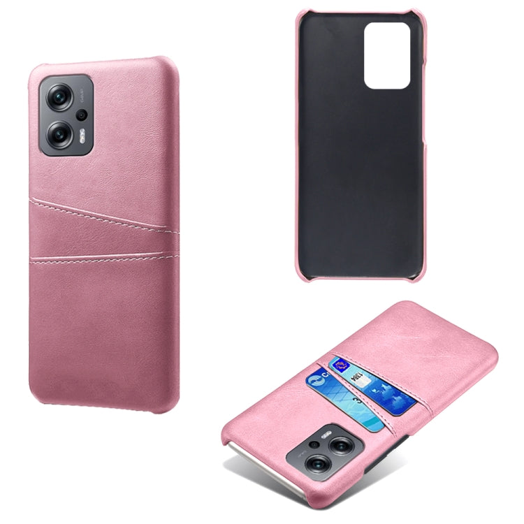 For Xiaomi Redmi Note 11T Pro Dual Card Slots Calf Texture PC + PU Phone Case