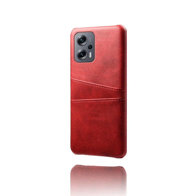 For Xiaomi Redmi Note 11T Pro Dual Card Slots Calf Texture PC + PU Phone Case