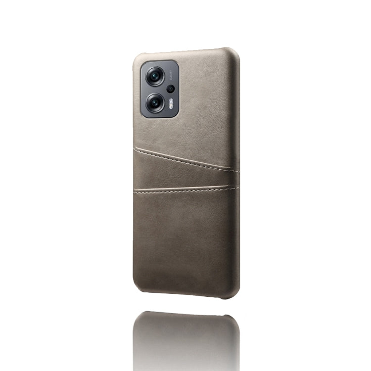 For Xiaomi Redmi Note 11T Pro Dual Card Slots Calf Texture PC + PU Phone Case