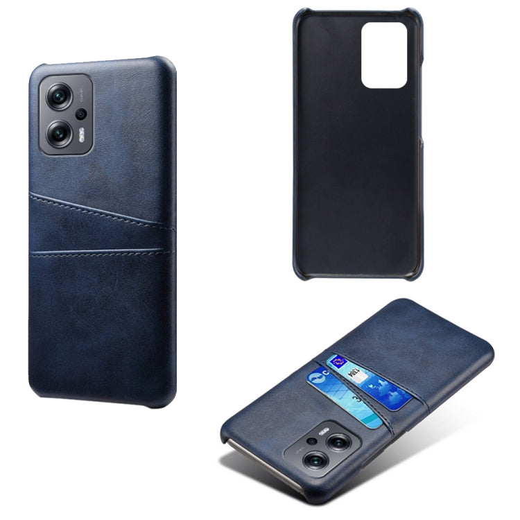 For Xiaomi Redmi Note 11T Pro Dual Card Slots Calf Texture PC + PU Phone Case