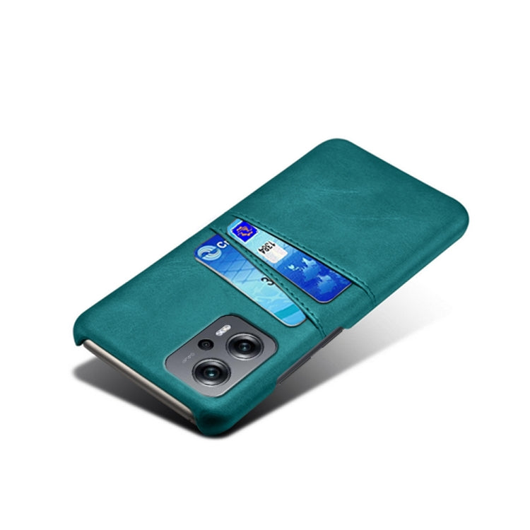 For Xiaomi Redmi Note 11T Pro Dual Card Slots Calf Texture PC + PU Phone Case