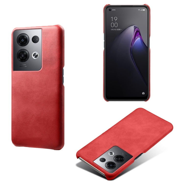 For OPPO Reno8 Pro+ Calf Texture PC + PU Phone Case