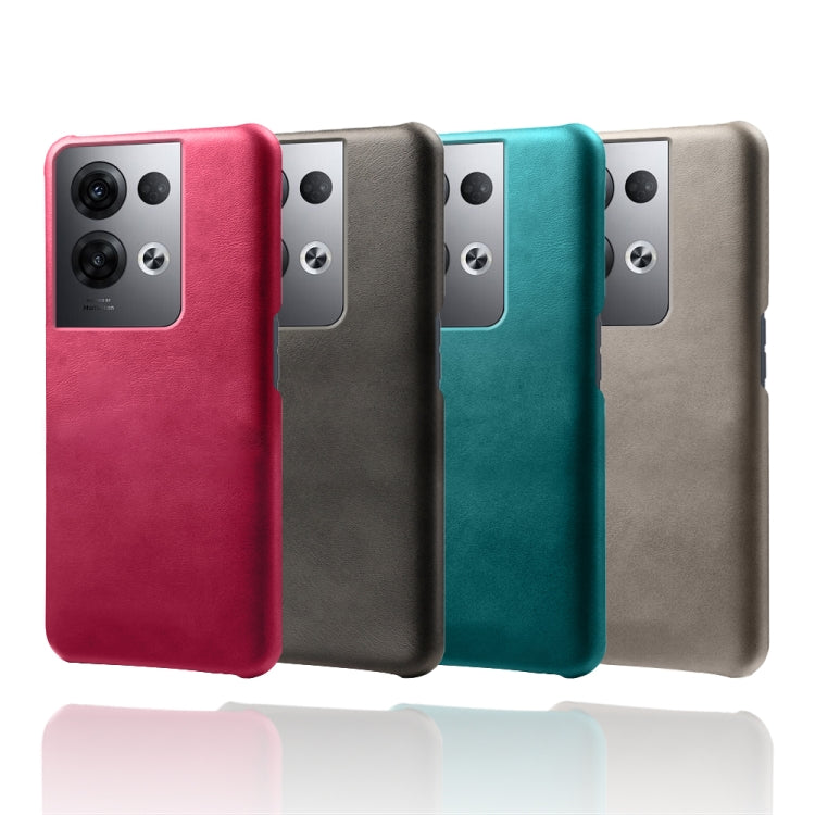 For OPPO Reno8 Pro+ Calf Texture PC + PU Phone Case