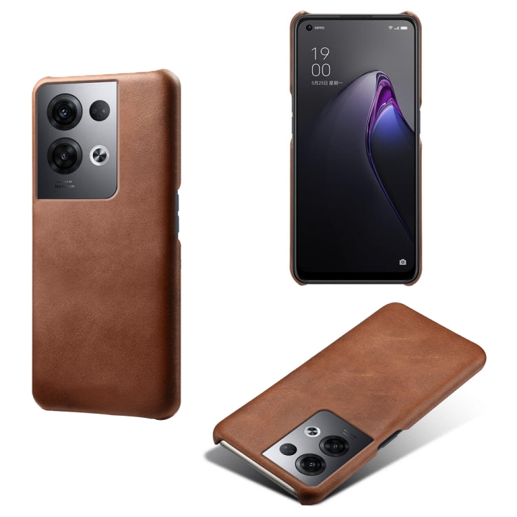 For OPPO Reno8 Pro+ Calf Texture PC + PU Phone Case