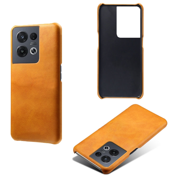 For OPPO Reno8 Pro Calf Texture PC + PU Phone Case