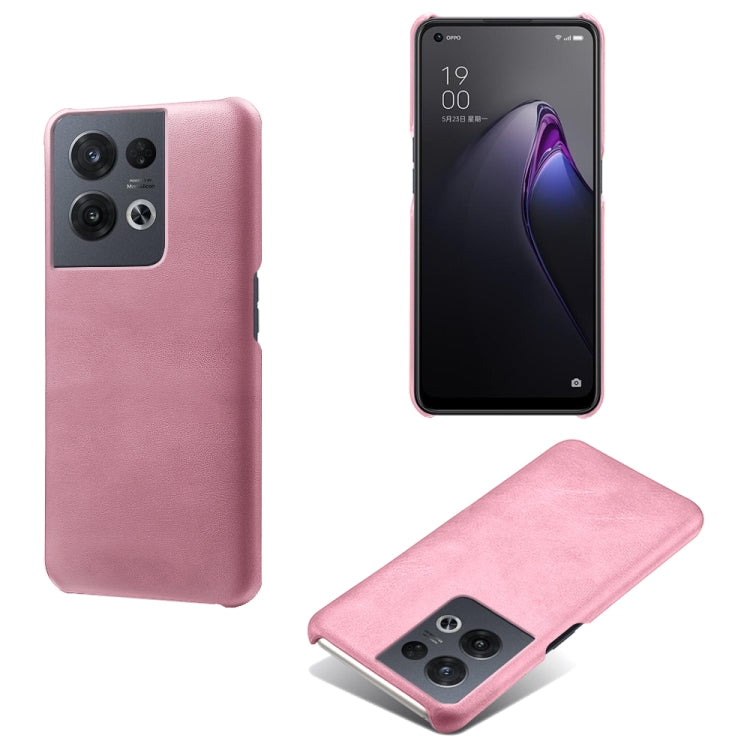 For OPPO Reno8 Pro Calf Texture PC + PU Phone Case