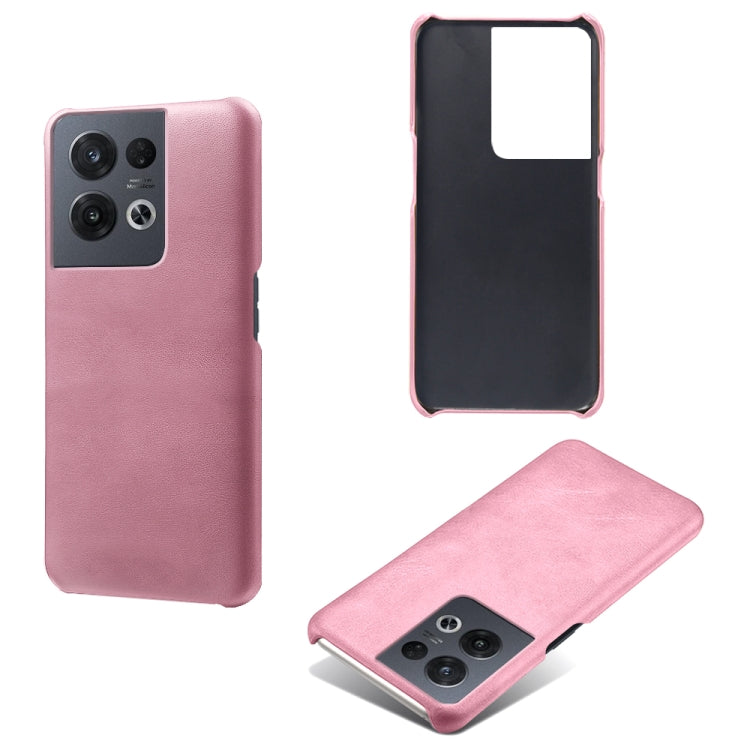 For OPPO Reno8 Pro Calf Texture PC + PU Phone Case