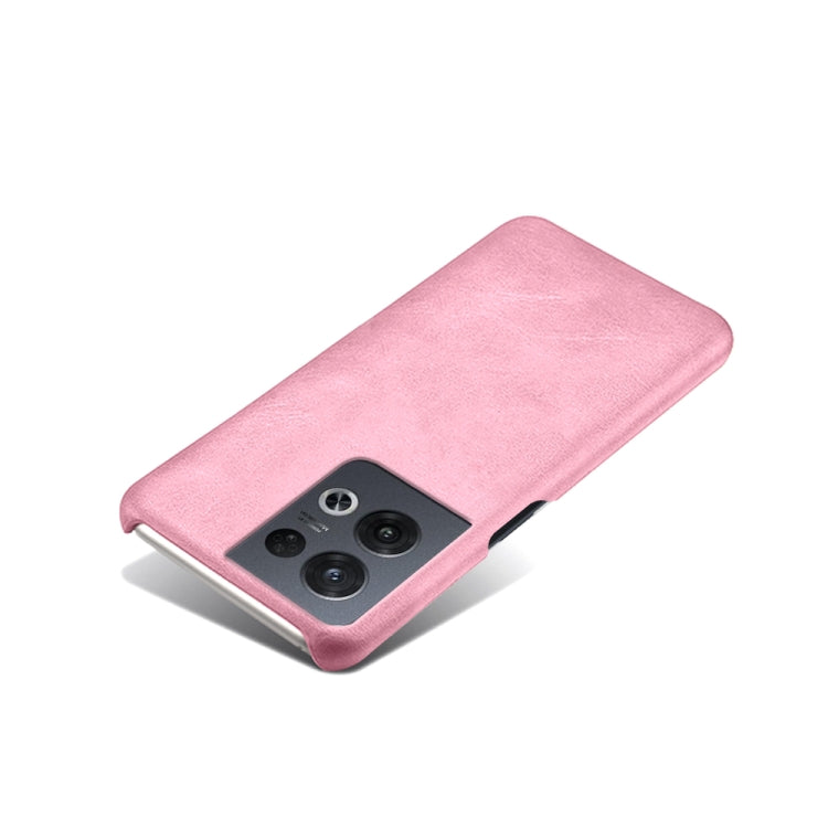 For OPPO Reno8 Pro Calf Texture PC + PU Phone Case
