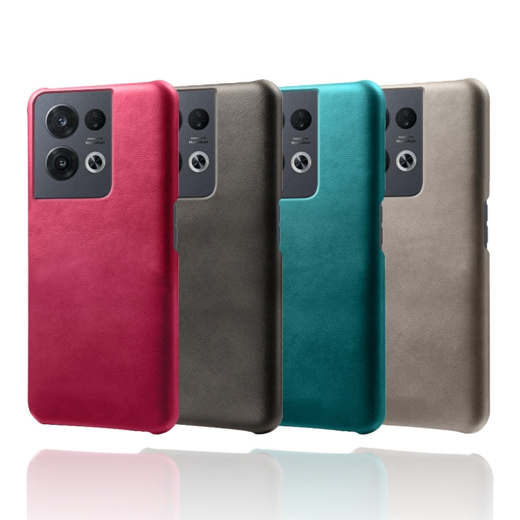 For OPPO Reno8 Pro Calf Texture PC + PU Phone Case
