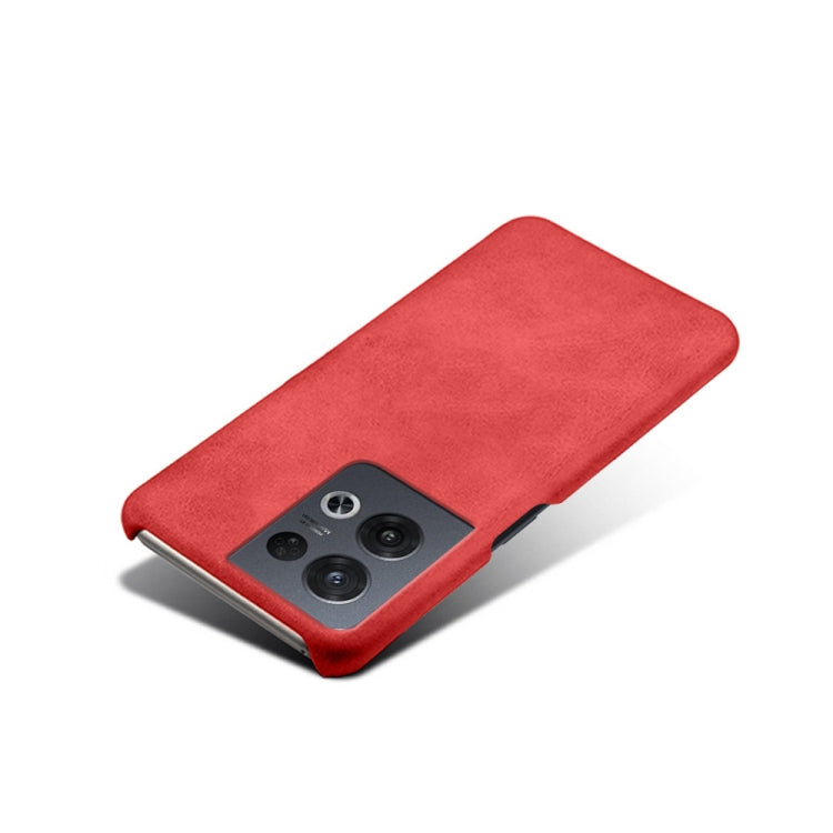 For OPPO Reno8 Pro Calf Texture PC + PU Phone Case